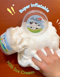 【Milk Ice Cream250ml】🥛Super inflatable slime with a soft and bouncy texture